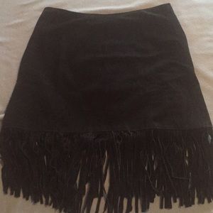 Suede skirt